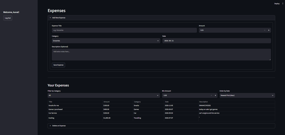 Kunal_Sambyal's tweet photo. Built a basic UI for my Expense Tracker backend project using Streamlit

Going to use this project for learning more advanced backend concepts

Kinda crazy how easily you can build UI with Python🤯

#Streamlit #Python #backend https://t.co/eGkfYEPb46