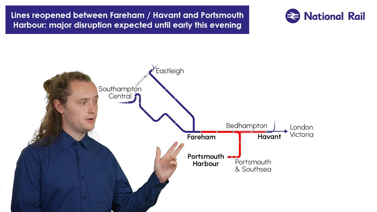 nationalrailenq's tweet photo. @harr_ee_ @GWRHelp @SW_Help @SouthernRailUK 🎥 #Fratton - The visual disruption map video has been updated
#DisruptionVideos
ℹ️ Full video can be found here: https://t.co/XlLM1Km89K https://t.co/Hzyb1V1Dk1