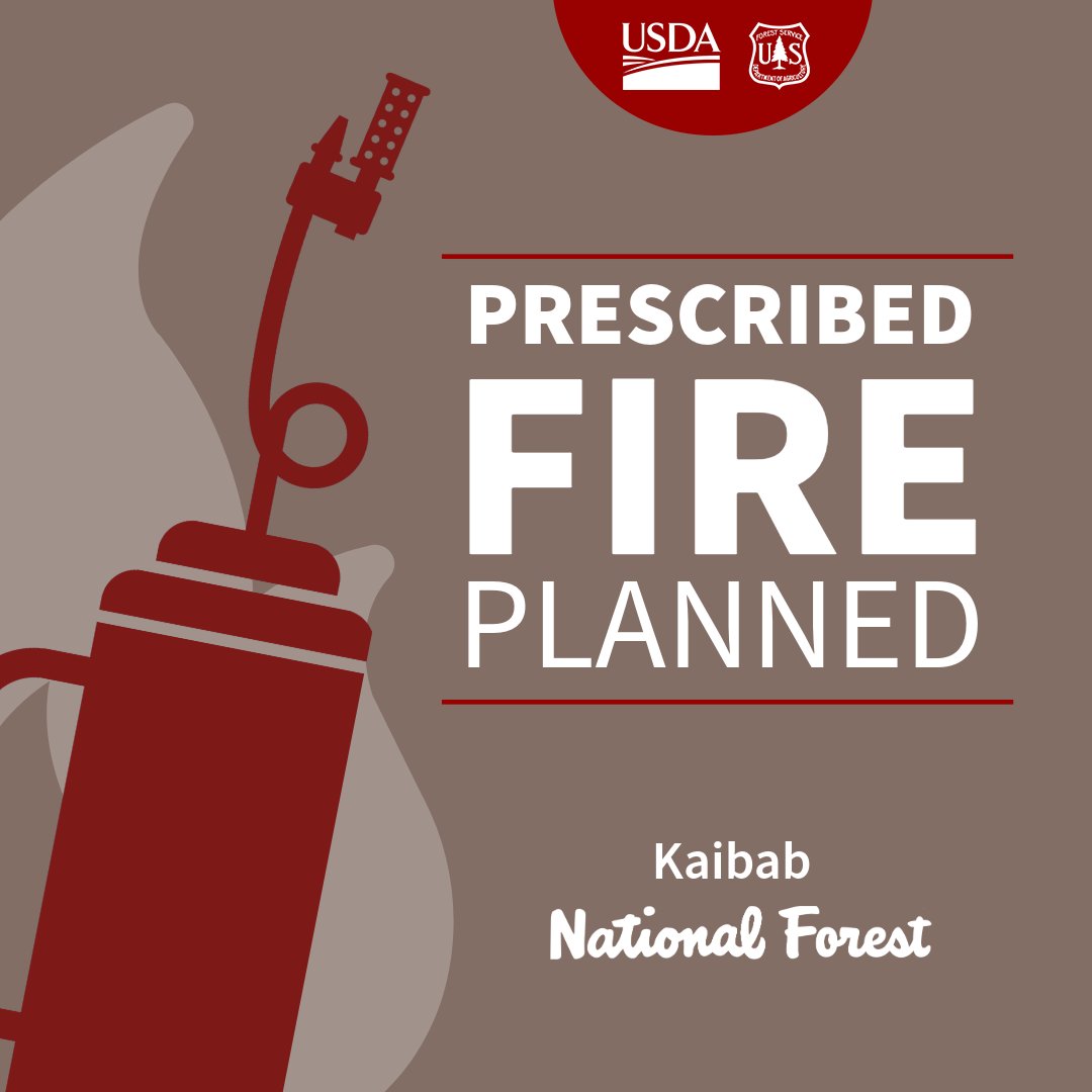 KaibabNF's tweet photo. Planned prescribed fire on Williams RD
The Kaibab is planning to start ignitions at Moonset Pit today. Smoke expected to be heaviest right after ignitions &amp; visible in the Parks area &amp; to travelers along I-40, light smoke lingering for the next few weeks as vegetation burns down. https://t.co/qg5btiLG4x