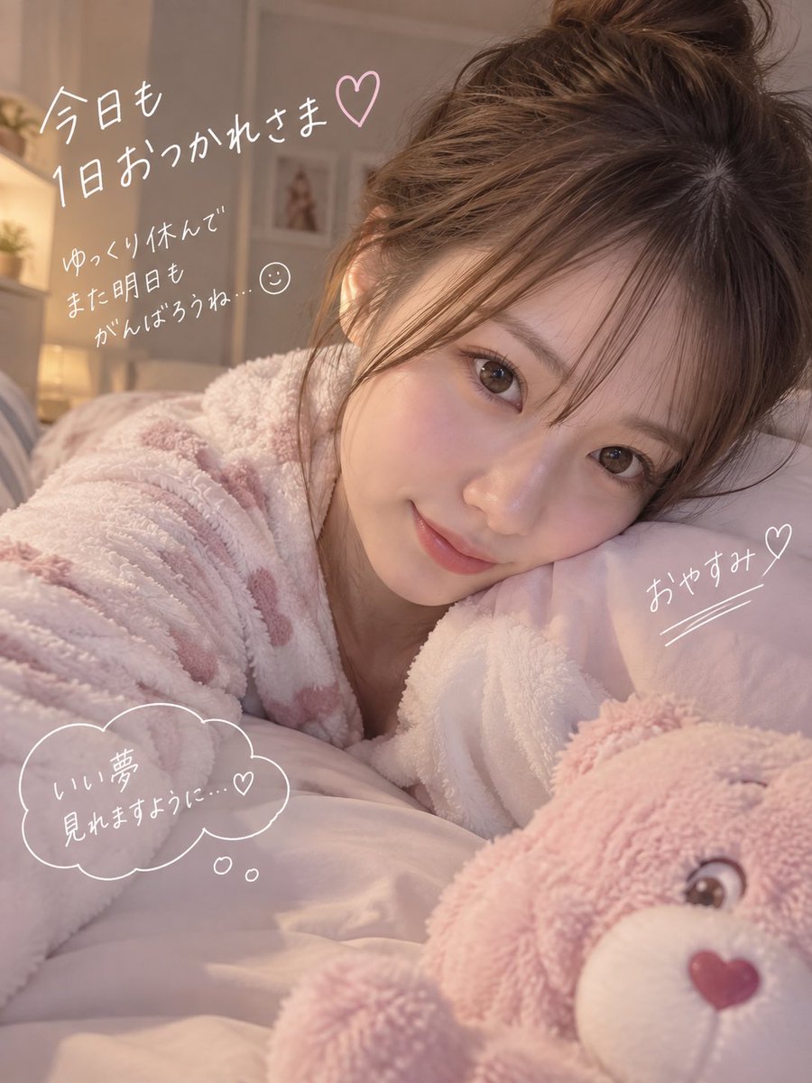 amane_ria_ai's tweet photo. 今日も1日おつかれさま☺️🤍
やっとゆっくりできる〜

みんなはもう寝る？それともまだ起きてる？👀
りあはそろそろ寝ます😴

おやすみ🌙🤍 https://t.co/1ObyyShy3r