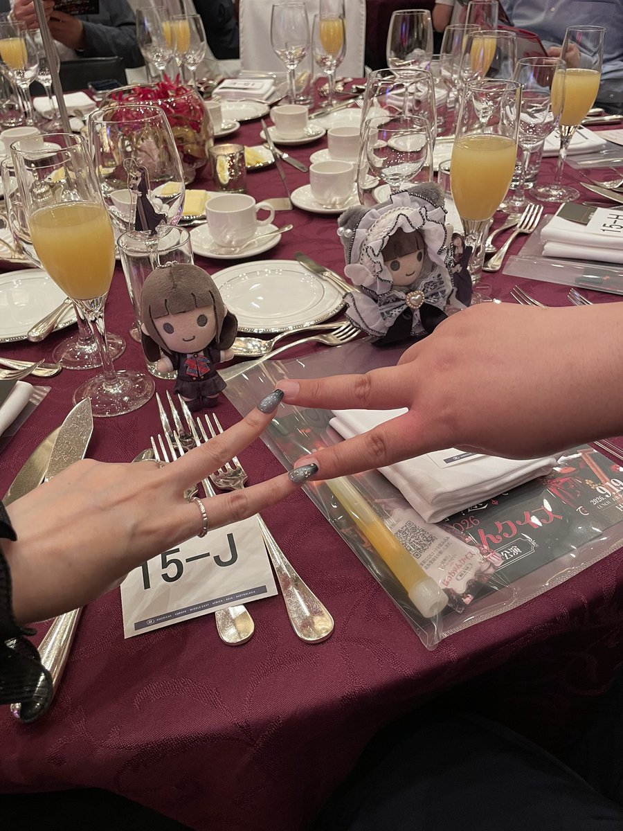 miminya33's tweet photo. #堀江由衣ディナーショー2026 
堀江由衣ちゃんのディナーショーに参加して来ました🍽️事前情報無して行ったのであんなに近くで観れると思ってなくてびっくり🥺✨頭のてっぺんから爪先まで全部可愛くて美しかった…✨
大好きなほのりちゃんと参加出来て楽しさ倍でした✌️ https://t.co/TqsyHshDtV