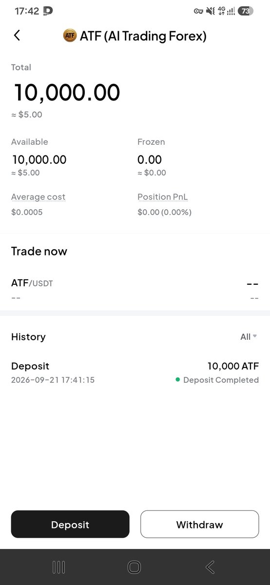 aryapouyan's tweet photo. @Toobit_official @ai_trading_frx I might be the first person to send ATF on the Toobit exchange. Lets go to fly 🚀🚀💯💯

#ATF #Toobit #Deposit #Crypto https://t.co/8NUflFXX51