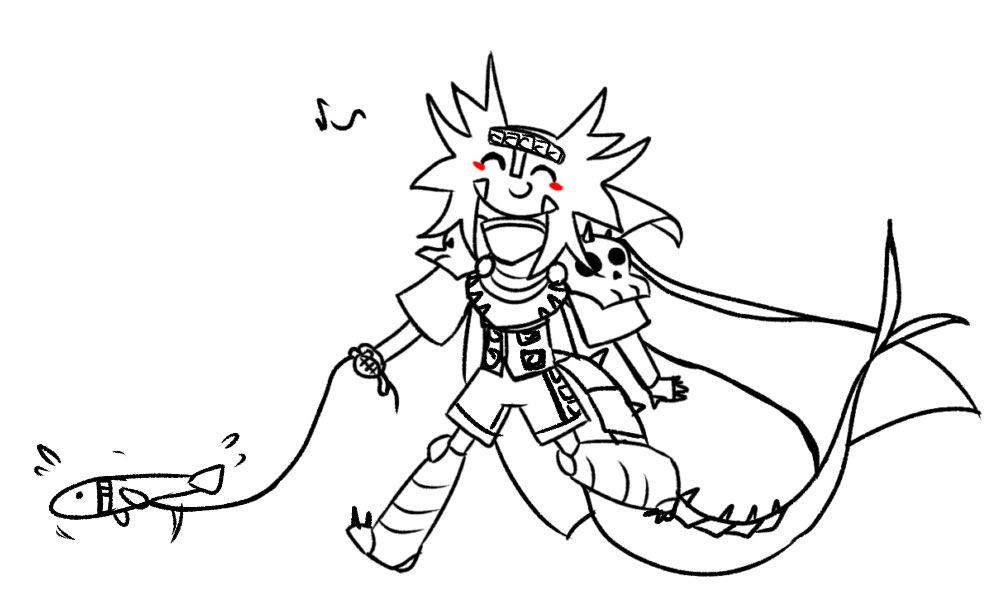 Imakethingshap3's tweet photo. // uu spoilers
#unstableuniverse #uutwt 
A fish walking another fish
(Ignore his fu@karse fit) https://t.co/K0FszQOICw