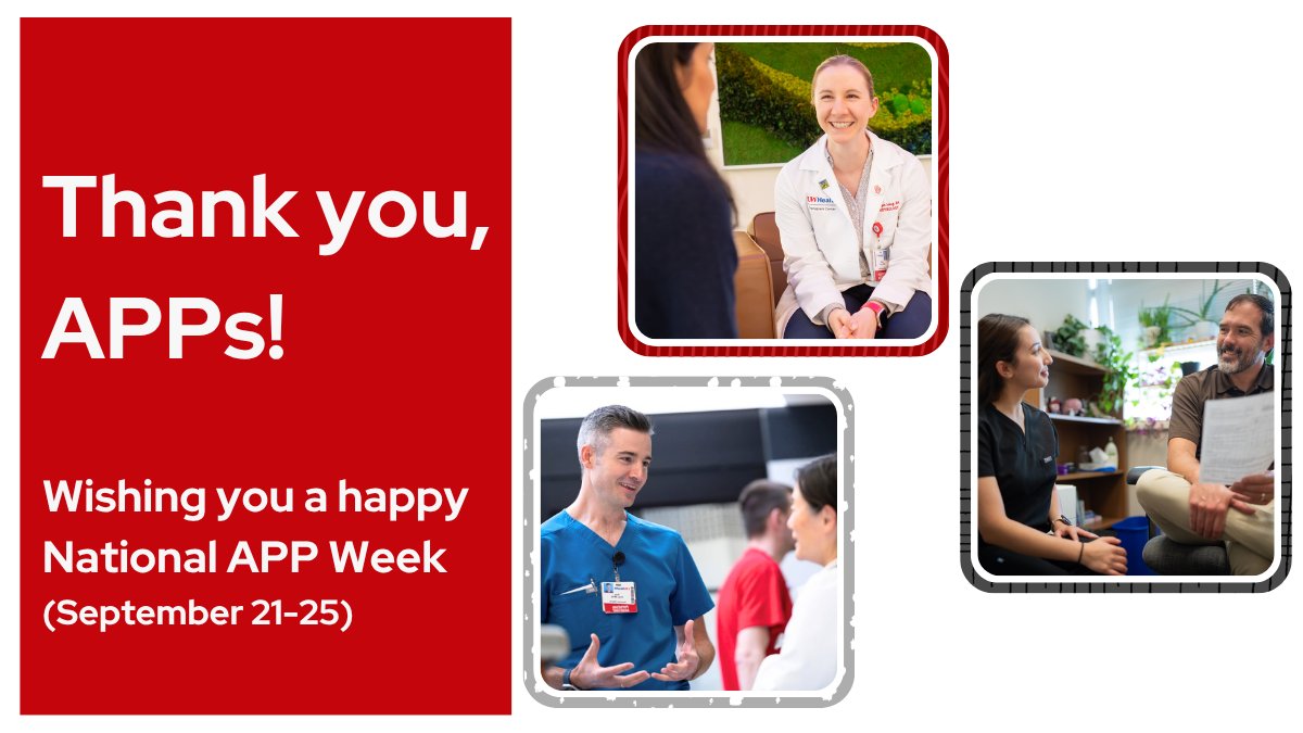 uw_medicine's tweet photo. Happy #NationalAPPWeek and thank you to all APPs across the Department of Medicine for your invaluable contributions to safe, high-quality, evidence-based patient care! https://t.co/tgTv4cWkau
