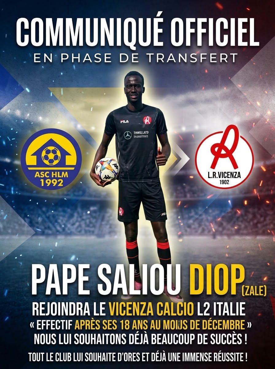 aschlmdakar's tweet photo. 💙💛🤍
Le transfert de PAPA SALIOU DIOP en ligue 2 italienne est en phase !
Bonne chance, champion ! Fais briller nos couleurs 💙🤍💛 !
Le transfert sera officiel après ses 18 ans en Décembre
#aschlm
#lsfp
#JamilaResidencybySenegindiasa
#kkmdautomobile
#DynaSports https://t.co/mYlIS6OMq8