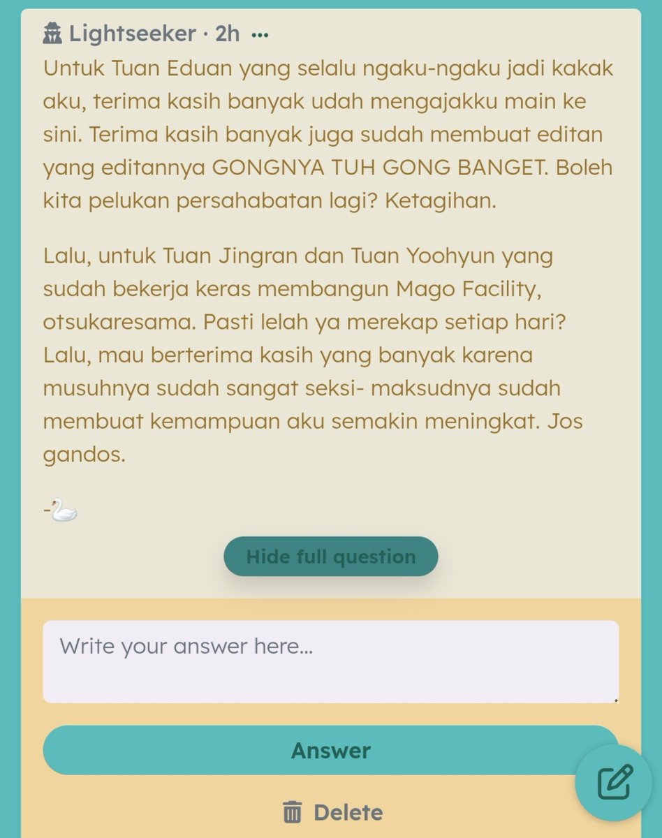 MagoPopBase's tweet photo. Untuk Gatekeepers dari Nona Odette!

SUNDAY PLEASE BACA INI INDAH BANGET.

Ahahaha iya iya yang CPDP terus ... @ Yoojin. Hanya twibbon yang dapat memisahkan. https://t.co/oBpctKLXKY