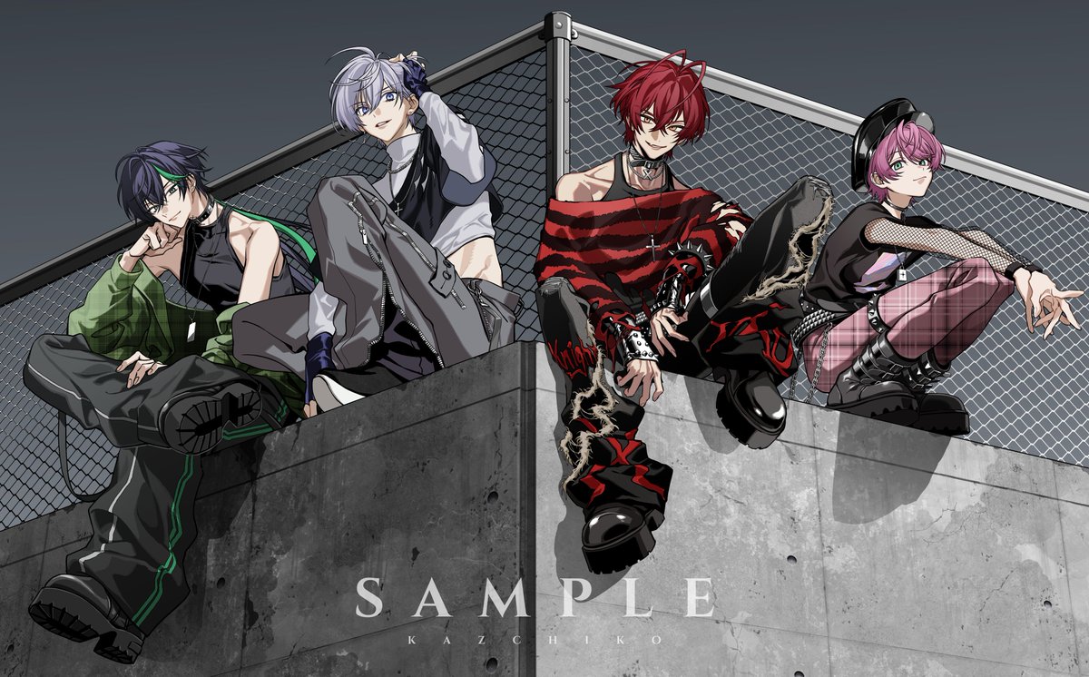 kazchiko's tweet photo. 【Work】 

『騎士X - Knight X -』 様のオリジナル楽曲「RESIST」 MVイラストを担当させて頂きました！
どうぞよろしくお願いします！ https://t.co/h6KRN7n49m
