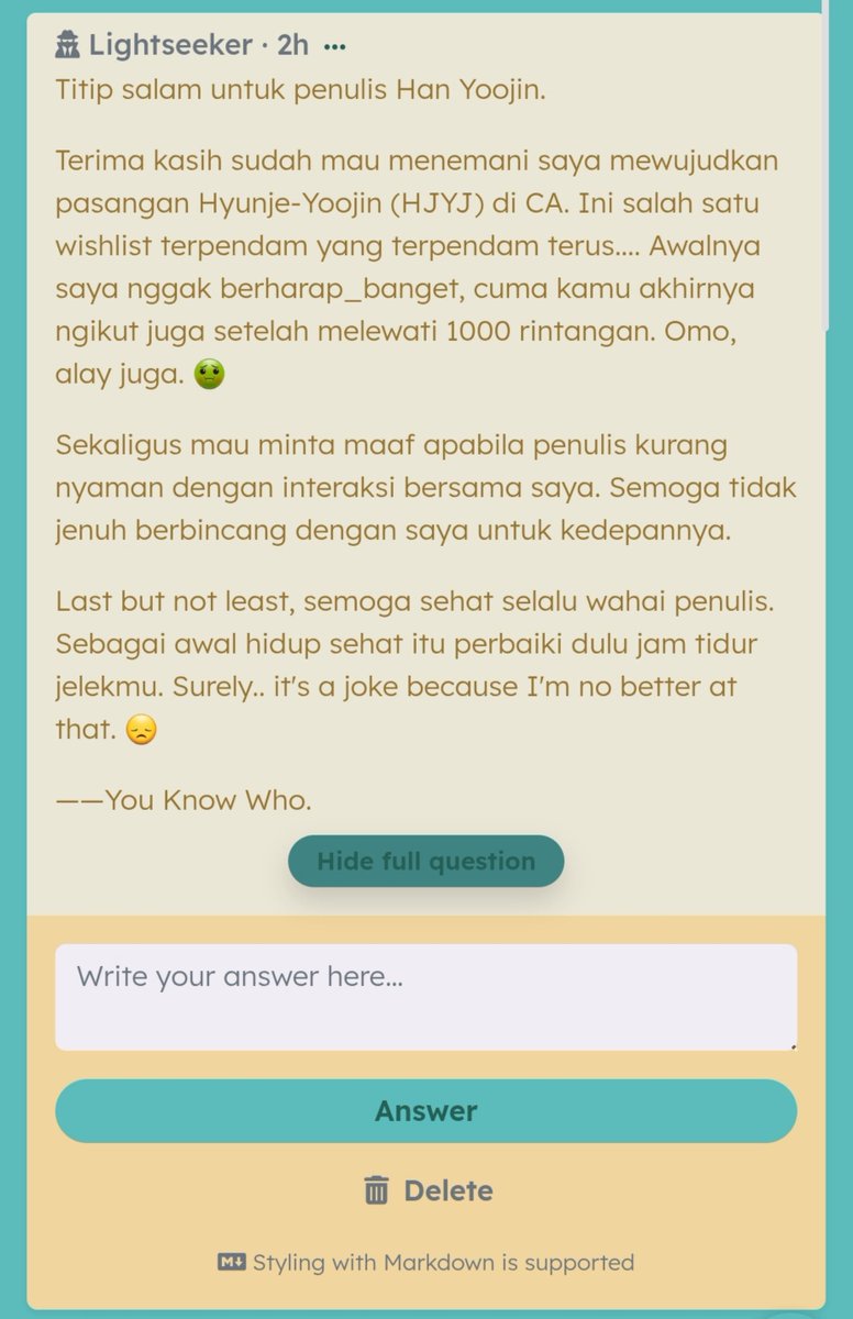 MagoPopBase's tweet photo. Untuk Gatekeepers dari Nona Odette!

SUNDAY PLEASE BACA INI INDAH BANGET.

Ahahaha iya iya yang CPDP terus ... @ Yoojin. Hanya twibbon yang dapat memisahkan. https://t.co/oBpctKLXKY