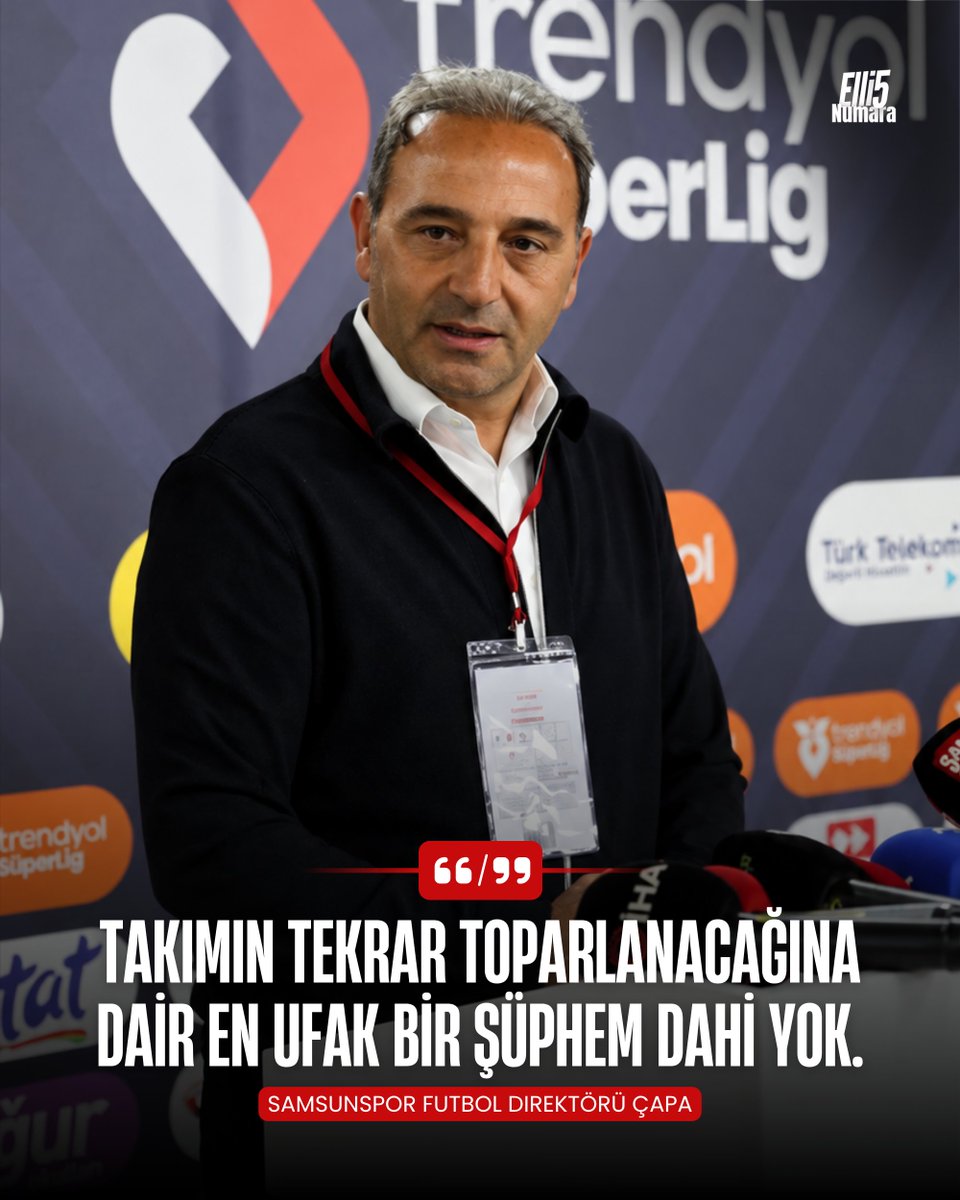 Elli5Numara's tweet photo. 🗣️ Samsunspor Futbol Direktörü Fuat Çapa:

“Sonuçlar hepimizi üzüyor. Beklentilerin altında olduğumuzu hepimiz biliyoruz. Ancak bu sezon tamamen değişik bir yapılanmaya gittik ve bunu yapmak zorundaydık. Bu bir süreçtir; takımın tekrar toparlanacağına dair en ufak bir şüphem dahi yok.

Teknik direktörlerde hata yaptığımızı düşünmüyorum. Markus Gisdol ile ligde kaldık ve çok iyi bir sezon geçirdik. Thomas Reis ile güzel işler yaptık. Thorsten Fink geldikten sonra ilk defa Galatasaray ve Beşiktaş’ı yendik. Bu nedenle kötü teknik adam seçimleri yaptığımızı söyleyemem.

Afrika’dan 100 bin euroya getirdiğimiz bir oyuncuyu 8 milyon euroya sattık. Bunlar Samsunspor adına gayet olumlu ve güzel işlerdir. Bu başarı sadece benim değil; yönetimin, Sayın Başkanımız Yüksel Yıldırım’ın belirlediği vizyon ve tüm ekibin ortak çalışmasının ürünüdür.”

📰 Haber Expres TV