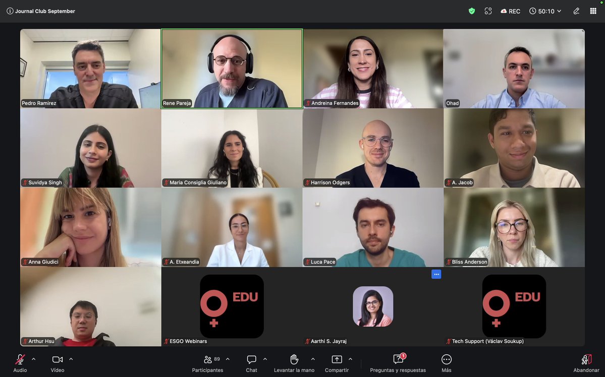 IJGConline's tweet photo. Thank you for making our latest #IJGCclub session with Rene Pareja @RParejaGineOnco such a success!

We had a great discussion and a global audience of 145 participants. 🔥 💬 ✨

We are grateful to everyone who took part, as well as to our exceptional #EditorialFellows for helping to make the session such a success.

We would also like to thank #ESGO and #IGCS for their ongoing collaboration and support.

🎥 Catch up on the full discussion on our YouTube channel: https://t.co/hnxAf6sHTb

@pedroramirezMD @HsuMd @JayrajAarthi @AndreFernandes2 @IGCSociety @ESGO_society @ENYGO_official @OncoAlert @IJGCfellows @GynMe4 @Suvidyasingh20 @ohadfeld