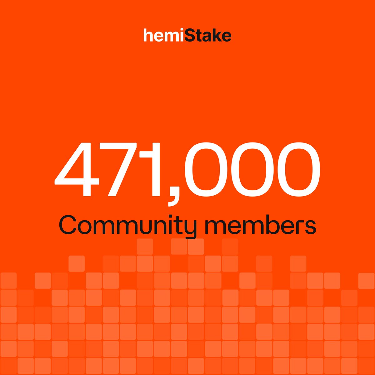 hemi_xyz's tweet photo. 471,000 community members and counting. https://t.co/RDWLb9QUUw