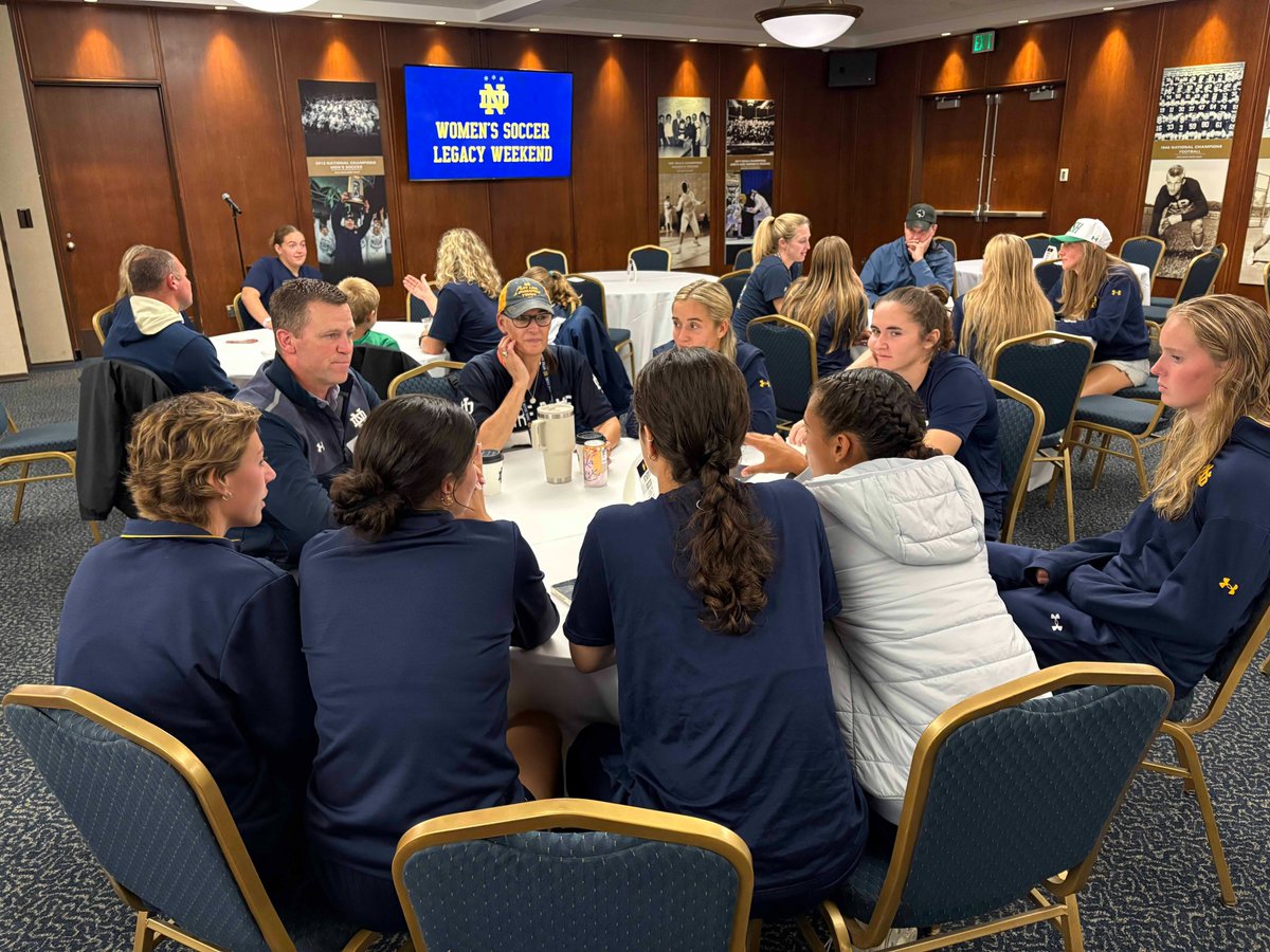 NDMonogram's tweet photo. 𝙏𝙃𝘼𝙉𝙆 𝙔𝙊𝙐 to the @NDSoccer alumnae who joined the current team at Saturday’s 𝐋𝐞𝐠𝐚𝐜𝐲 𝐖𝐞𝐞𝐤𝐞𝐧𝐝 networking lunch!

#4forForever🎓
#NDFamily☘️ https://t.co/TrPjEcvjtQ