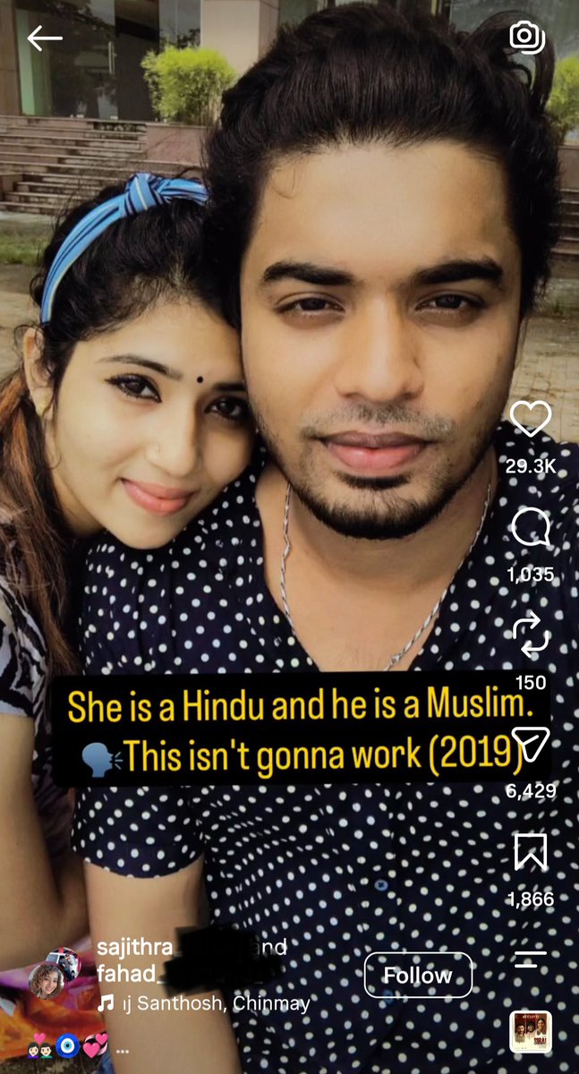 MullaxLJ's tweet photo. #174 H!ndu woman Sajithra and her muslim husband Fahad #interfaith https://t.co/QXLjBBqxN6