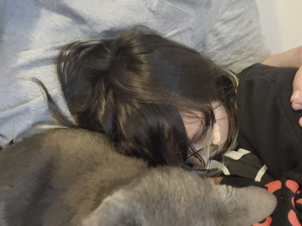 CIRCUSTRAGEDY's tweet photo. Sleepy jest and kitty @plaguestragedy https://t.co/S9R7FRedP5