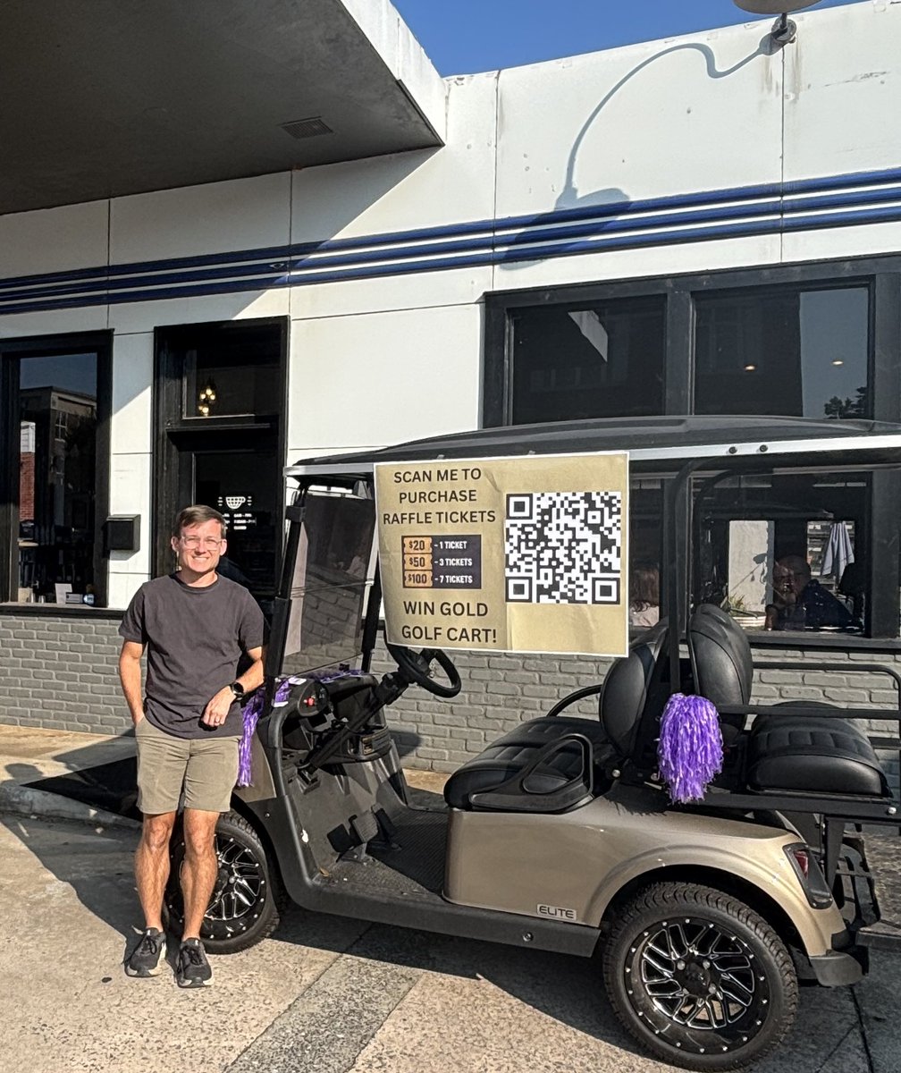 CHSHurricaneFB's tweet photo. 𝐆𝐨𝐥𝐟 𝐂𝐚𝐫𝐭 𝐑𝐚𝐟𝐟𝐥𝐞 ☕️🎟️

Go by Noble & Main today and grab a coffee and raffle ticket 🎟️ 

This lithium powered golf cart is well worth a $20 ticket and proceeds go to @curechildcancer 

Go to the link below or in our bio to buy your tickets today! 

https://t.co/Pdo9TsDQvd