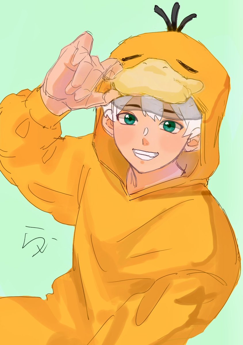 raikairia's tweet photo. ワンドロ:着ぐるみ姿の🏹
⚠️衣装捏造　#dcst https://t.co/kzsMCBvdRm