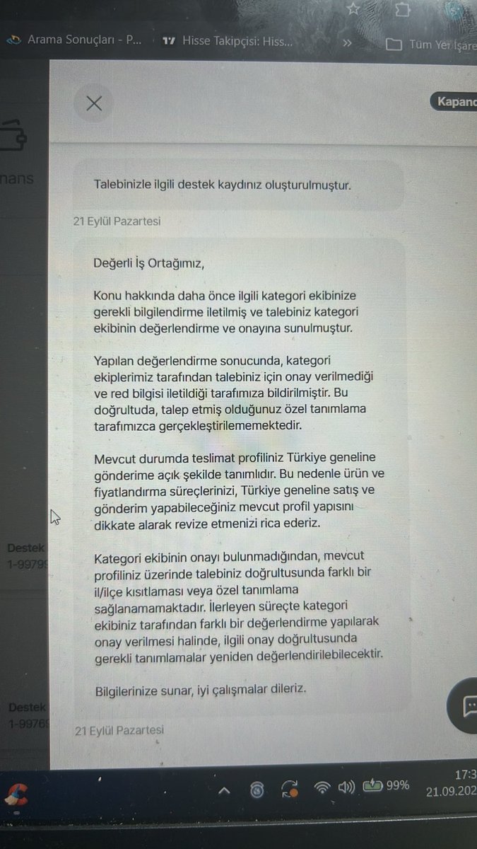 gulecsamii's tweet photo. @hepsiburada da bir satıcı olarak sizi kınıyorum,Mersin içi satış yapmak istiyorum,Siz uygun görülmedi diyorsunuz https://t.co/IoX6s3jjsq