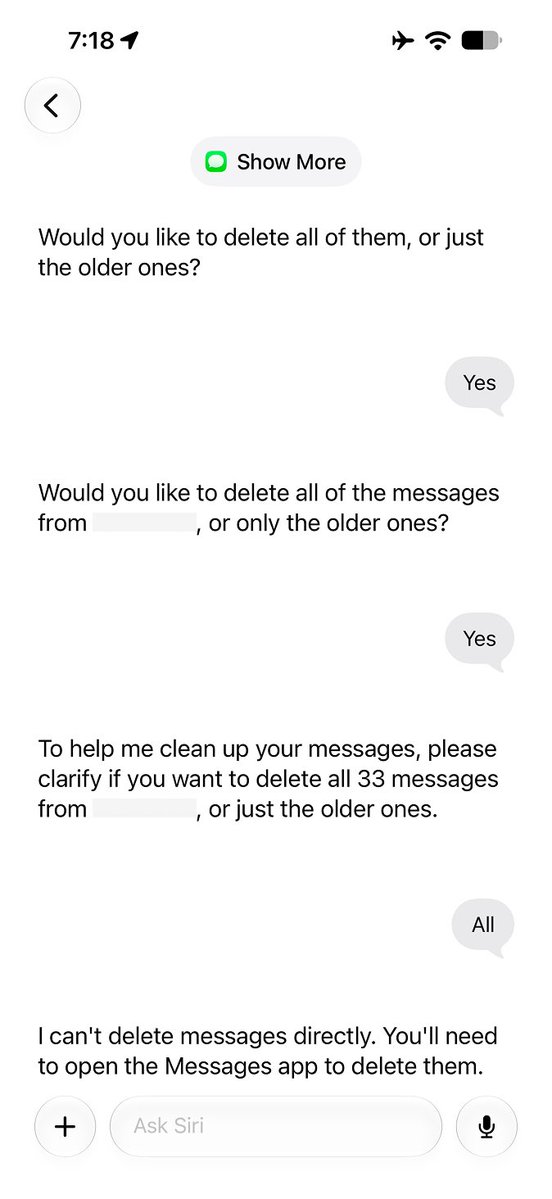 TheAppleDesign's tweet photo. New Siri AI is really intelligent https://t.co/hHXi1kybFD