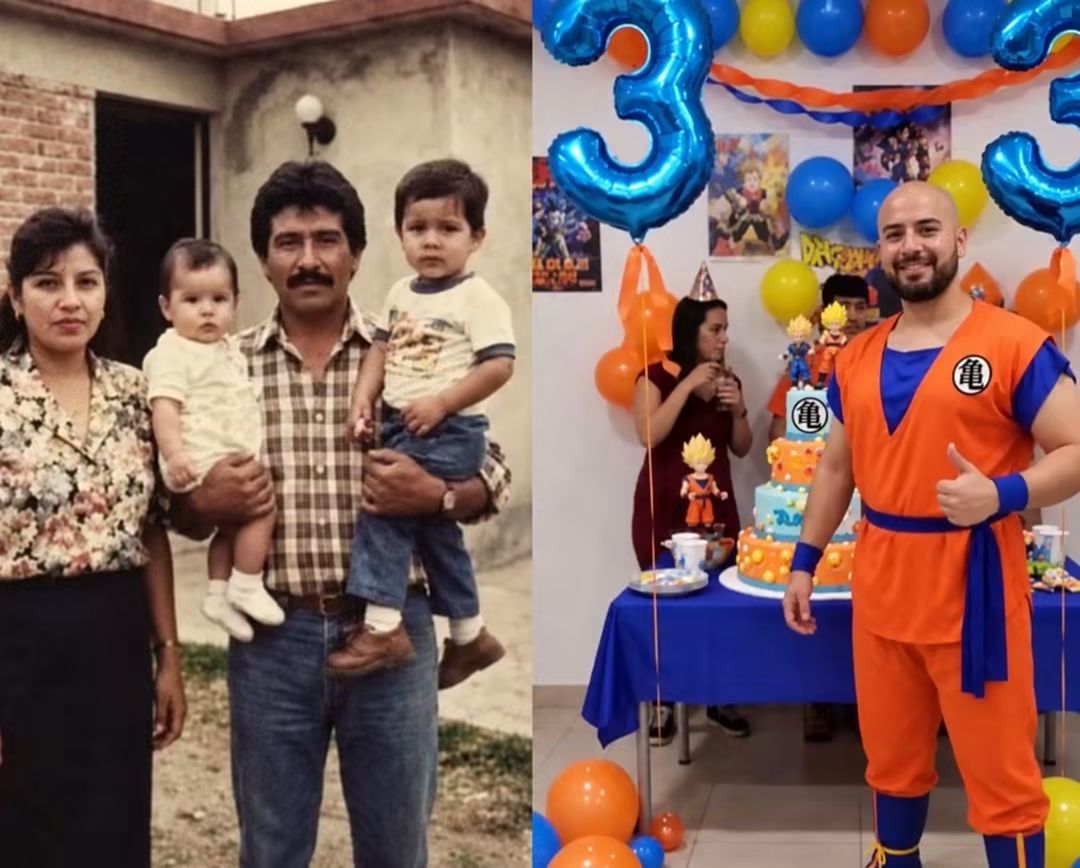 falazzio's tweet photo. Mi papá a los 33 // Yo a los 33 https://t.co/6DM88v2Voe