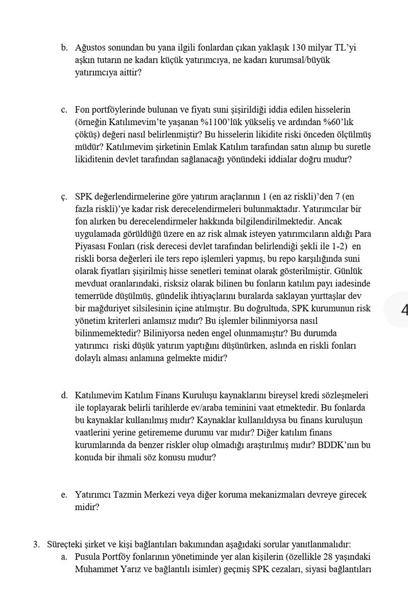 bahadir_ozgr's tweet photo. TİP Milletvekili Ahmet Şık, fon vurgunu ile ilgili soru önergesi verdi.

Şık şöyle sordu:

"Akın Gürlek, Hasan Doğan, Batuhan Mumcu, Mehmet Ali Çelebi, Hüseyin Emre Sezer, Alper Özbilen gibi isimlerin de kendileri veya yakınları aracılığı ile bu fonun kapalı dönemine dahil oldukları öne sürülmektedir. Bahse konu eylem ve işlemlerin, yatırımcı olduğu öne sürülen bu kimselerin siyasi nüfuzuna dayalı olarak gerçekleştirilmiş olma ihtimali bulunmakta mıdır?"