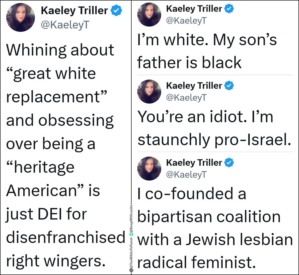 TooWhiteToTweet's tweet photo. You can't parody these people.

They're just meme fodder in the flesh.

You see one tweet, and everything you assume about them is immediately validated by more of their tweets. https://t.co/UDC9Z0zjZI