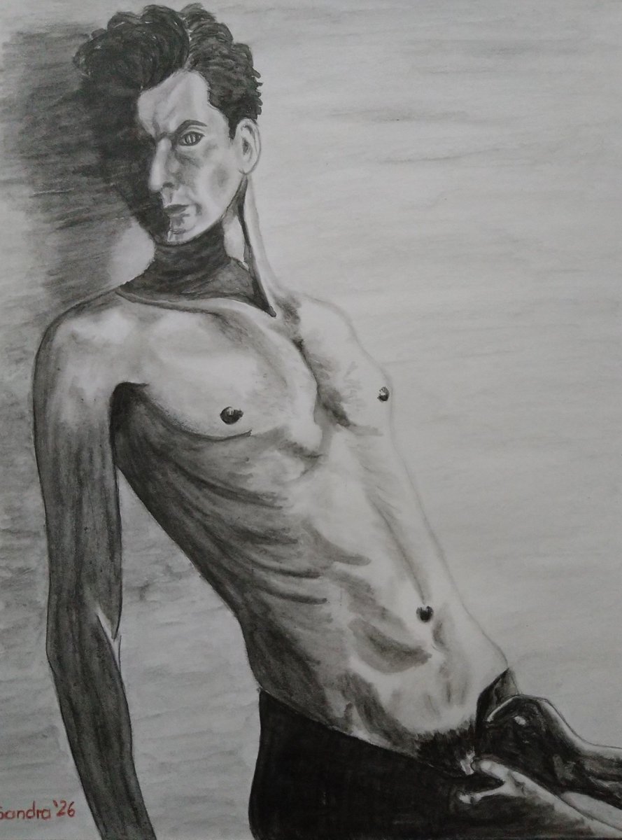 BerlinSandra78's tweet photo. Quick sketch of a sexy demon about to be ravished 😉❤️
#Crowley #GoodOmens #GoodOmensfanart #watercolourpencil https://t.co/XI3qc9nuli