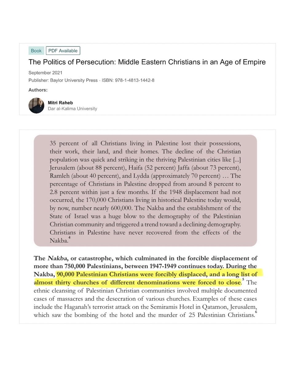 chunguskitten's tweet photo. 90,000 Christians were expelled during the creation of the Jewish state of Israel.

The largest mass displacement of Christians in the history of the Arab world.

And it was done by Jews, not Muslims. https://t.co/m1xu8vgQPo