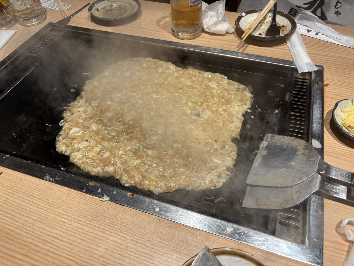 kass_spl's tweet photo. 初もんじゃ！！美味すぎた...最高の時間をありがとうございました！ https://t.co/EmSigDmAn7