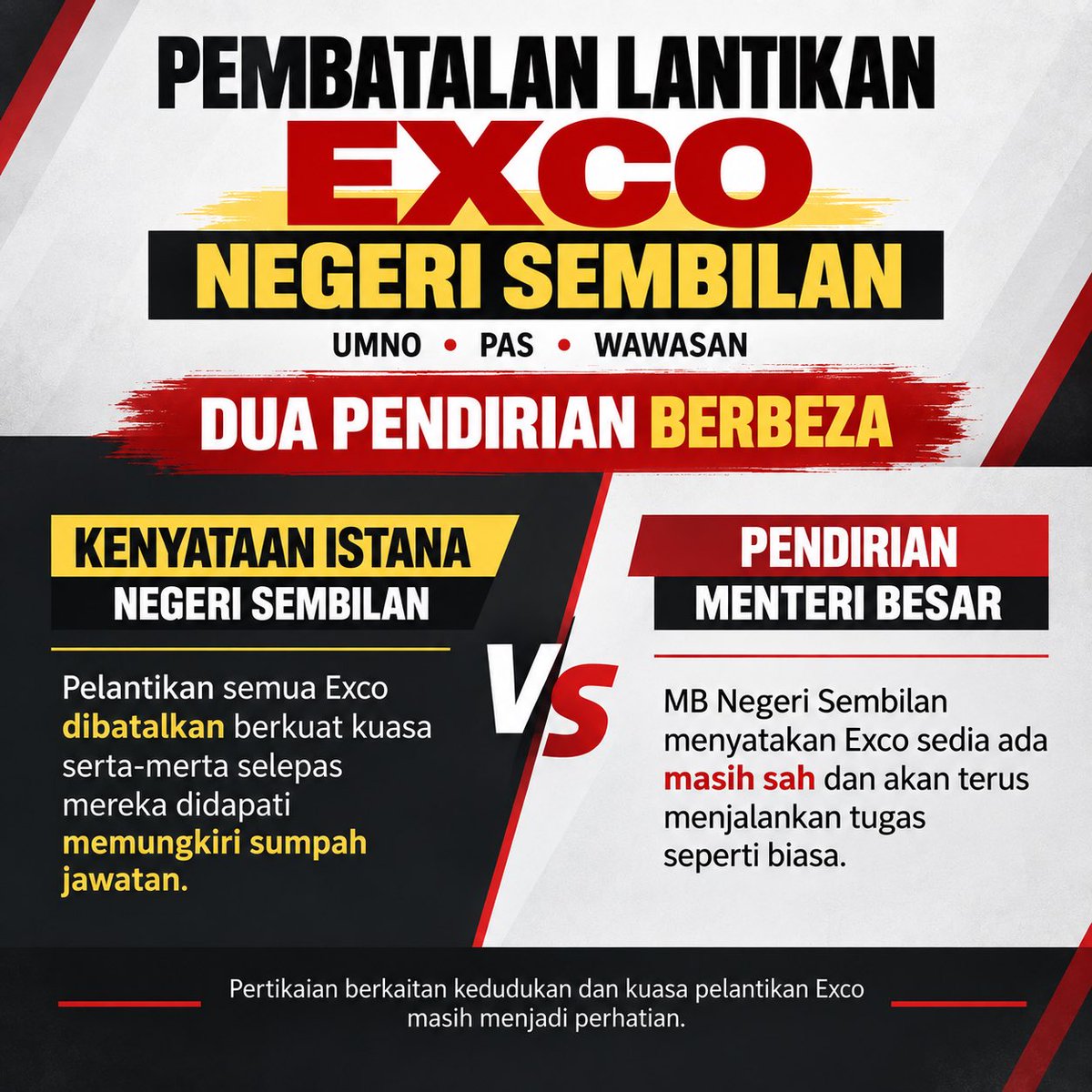 jaejae0512's tweet photo. Pelantikan Exco Negeri Sembilan kini mencetuskan dua pendirian berbeza?

#NegeriSembilan #Exco #BeritaTerkini #BeritaMalaysia #InfoSemasa https://t.co/mnQoUMJVBY