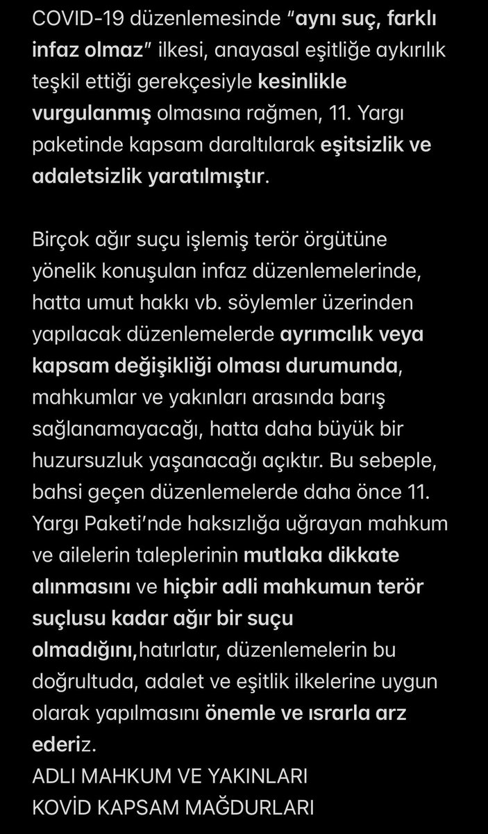 Alik1453's tweet photo. @YildizFeti Meraklısına gerçekler sayın @YildizFeti :
Aynı tarihte aynı suçu işlemiş Abim ile X kişisinden YARGILAMASI GECİKEN ve tek dosyası olan YARGITAYDA HAKKINI ARAYAN abim CEZAEVİNDE x kişisi ise ailesiyle hayatına devam ediyor.Siz mi gerçeklerden uzaksınız GERCEKLER mi hukuktan uzak ? https://t.co/D21uERDmvP