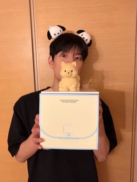 gfromjone's tweet photo. A IRMÃ DO SEUNGMIN DANDO ESSE BOLINHO PARA ELE DE CACHORRINHO! 😭 VOU MORRER DE AMOR! https://t.co/k5gS8UL3F0