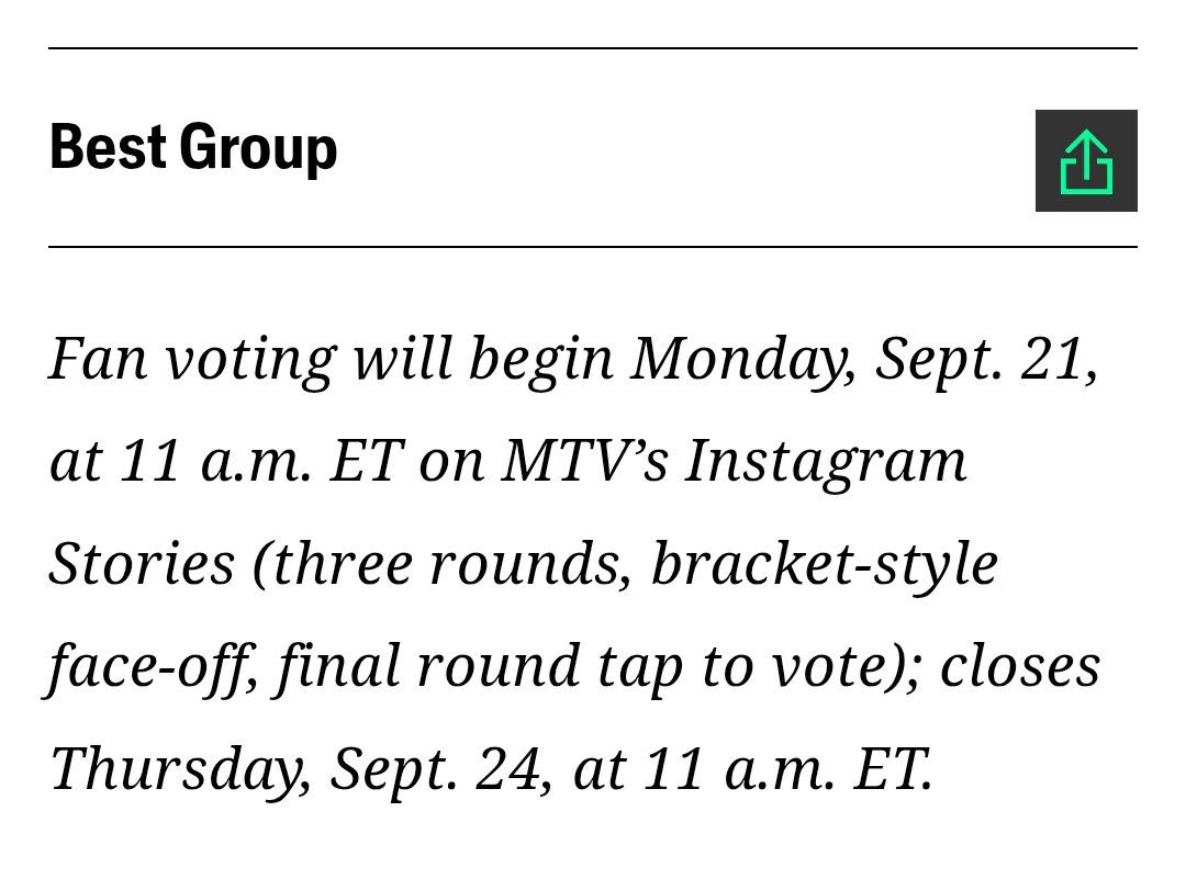 cortisconnect's tweet photo. 🚨 VMA BEST GROUP NOTICE 🚨

VMA Best Group vote is expected to open at:
🇺🇸 Sept. 21 • 11 AM ET
🇮🇩 Sept. 21 • 10 PM WIB
🇰🇷 Sept. 22 • 12 AM KST
⏰ which is in about 18 minutes!

Once the clock hits the exact time, kindly stalk MTV’s Instagram Story and keep checking periodically 

for the voting link:
https://t.co/w24oYrmLve⁠￼

Don’t forget to set your alarms and make sure you’re already logged in! 

And after you done, don’t forget to join VMA Power Hour tonight if you’re still up! We’ll be voting for CORTIS in Best K-pop & Best New Artist as usual