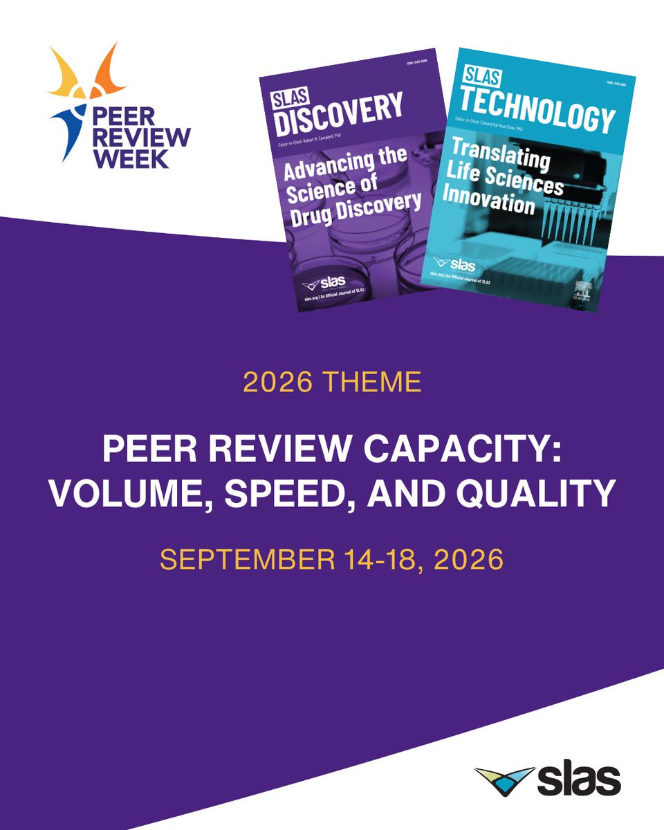 SLAS_Org's tweet photo. Last week’s Peer Review Week wouldn’t have been such a success without the reviewers behind SLAS Discovery and SLAS Technology. Thank you to all of the volunteers who share their time and expertise ensure our journals publish relevant research: https://t.co/dE3iCyJBTS. https://t.co/Gh6Go1B4aY