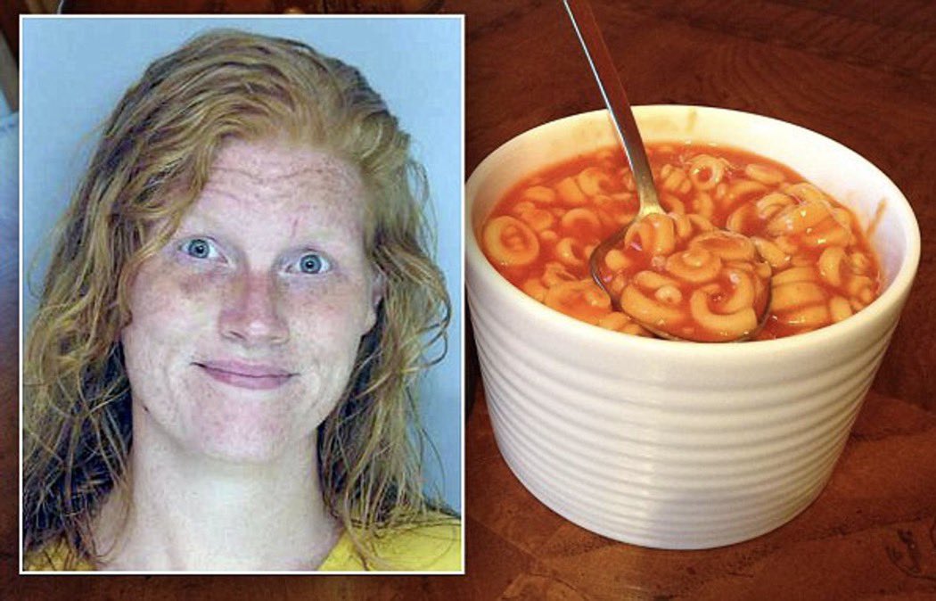 WikiLeaksQ's tweet photo. 🇺🇸 In 2014, 23-year-old Ashley Gabrielle Huff was pulled over in Georgia. 

Police found a spoon with red residue and a field drug test said it was methamphetamine.

Ashley swore it was just leftover Spaghettio sauce from lunch. 

Unable to pay bail, she spent a full month in jail, lost her job at Waffle House and missed her child’s birthday.

A month later, the state crime lab finally tested it properly and confirmed it was nothing but tomato sauce.