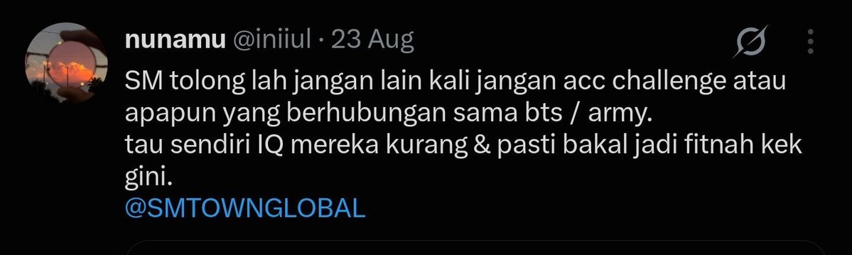 ssunshopes's tweet photo. @sowonangor @akunbaru242 @iniiul Dia sm stan pantek https://t.co/nGk85ivhcX