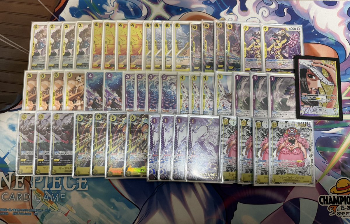 Johnsonbpdjo's tweet photo. THAI LCQ
Deck Robin
R1mihawk✅
R2noshow✅
R3Robin✅
R4mihawk✅@hchs410019 
R5mihawk✅
R6enel✅
T64mihawk✅
T32mihawk✅
T16mihawk✅
T8mihawk✅
T4enel✅
T2mihawk✅@Kingsley_Lam_ 

Asia Final, I’m coming! https://t.co/M8Xf9bmpuK