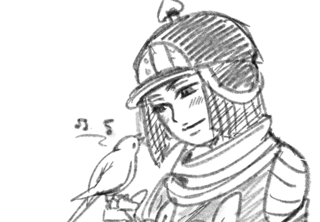 piyopiy_HP's tweet photo. 鳥と戯れてたりするといいなというラクガキ https://t.co/hMkW7uSAuu