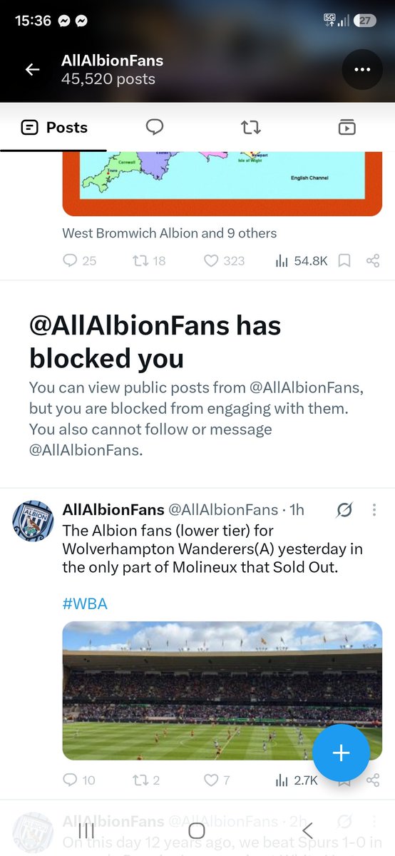 Wolvesaywe89's tweet photo. I thought it was just the shit support albion had but they aint got the bollocks too 🤣 at this rate ill have no one to terrorise 😔 #wwfc #wba https://t.co/bS0CBAV92U