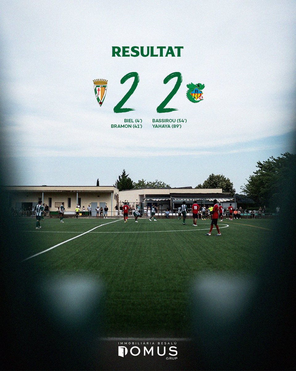 CEBesalu's tweet photo. 🟧 RESULTAT DEL PARTIT

📝 Empat en el 1r partit de lliga davant del @CEBanyoles!

🗣️ Aquest dissabte ens desplacem fins el camp de @CEFSVidrerenca per seguir sumant!

#AmuntBesalú💚 #SomVerdiBlancs https://t.co/qOoQRPntuE