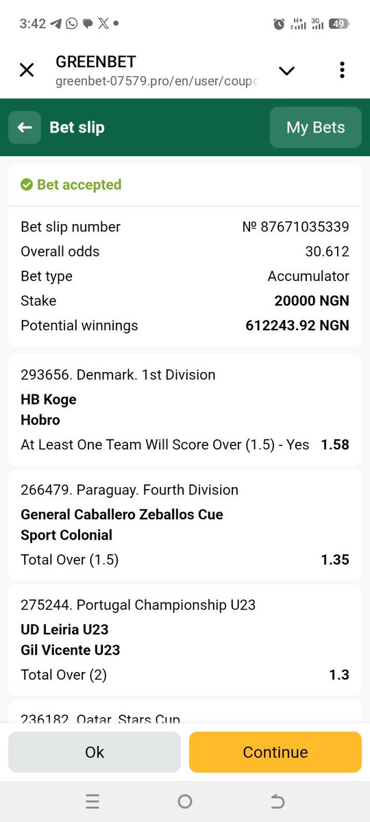 Lightbets2's tweet photo. Top picks 💯

GREENBET CODE: B1PDH

⭐⭐Register on greenbet via link👉👉👉 https://t.co/4NmW6Er7Rr

🏆🏆Use promo code GLMM

and get 100% bonus on first deposit https://t.co/sScw0MQ7nA