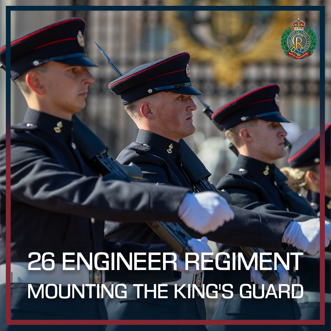 Proud_Sappers's tweet photo. 26 Engineer Regiment honoured to mount the king’s Guard at Buckingham palace today, do stop by to support our sappers if you are in the area https://t.co/DfWCSQgWnY