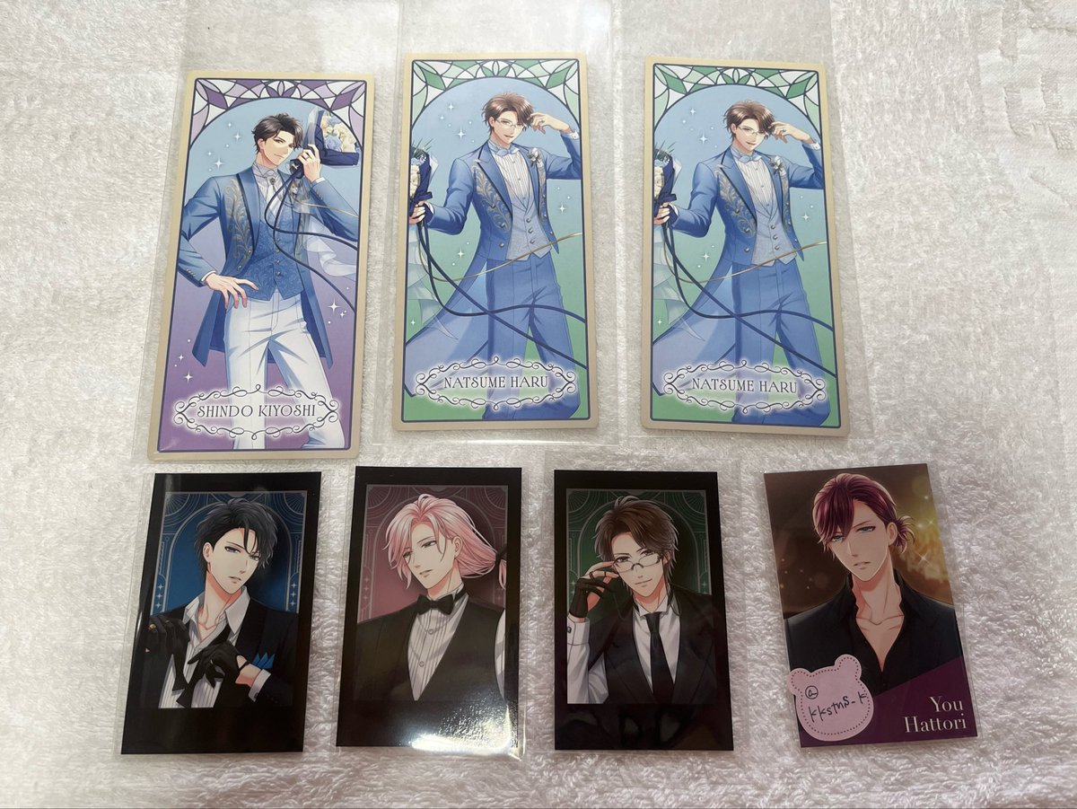 kkstns_k's tweet photo. 「交換」スタマイ スタンドマイヒーローズ
 しおり フォトカ

譲→新堂、夏目、青山、由井
求→同異種 服部・荒木田、フォトカR菅野

フォトカRとの交換は当方複数可能。22日池袋手渡し、後日都内手渡し、郵送可能です。お心あたりの方はお声掛けください。 https://t.co/4RpEqwRk0V