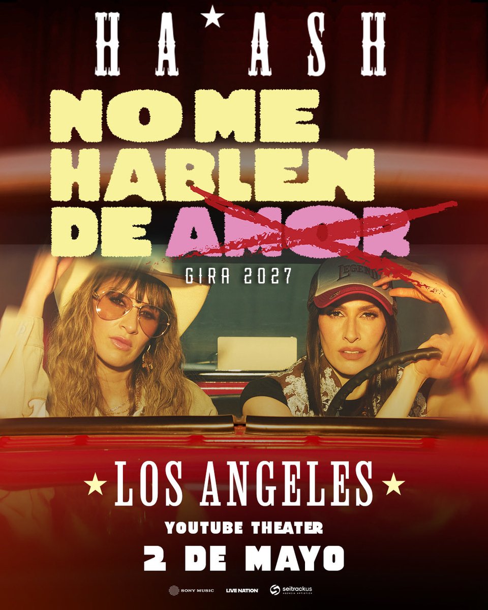 youtubetheater's tweet photo. Ha*Ash llega a YouTube Theater con No Me Hablen de Amor el 2 de mayo 💗 Avísenle al group chat, tenemos MUCHO que cantar. En venta este viernes el 25 septiembre @ 10am en Ticketmaster 🎟️ @haashoficial 

Inscríbete hoy aquí para obtener acceso a la preventa: https://t.co/i75c0NB8Pv