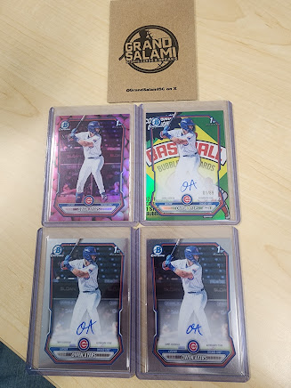 HerkyHam's tweet photo. If you are not breaking with @GrandSalamiSC then what are you doing??? (Plus Bert and his crew finally hit for me, thank you Bert, but jeez took you long enough.) #GoCubsGo #OwenAyers #BowmanChrome #Bowmania https://t.co/tb1fI991lf