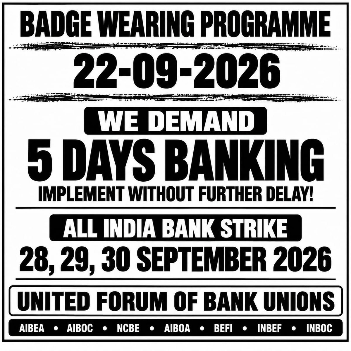 AIBEAofficial's tweet photo. Badge Wearing Programme 
22-09-2026

#UFBU https://t.co/a2kYujl6Gg
