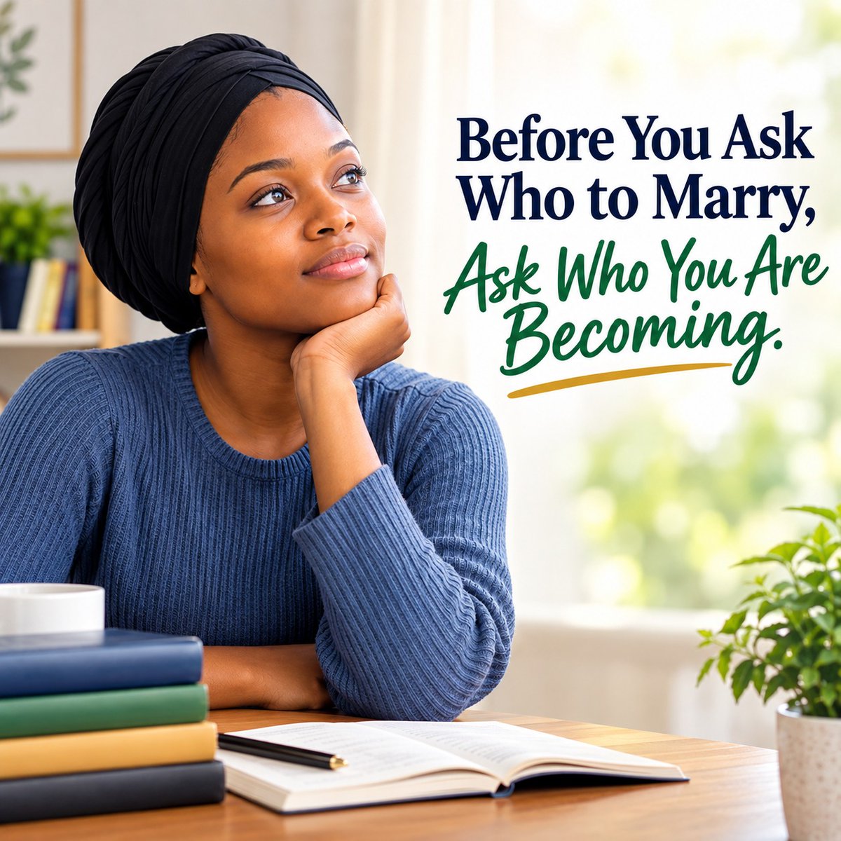 BSPurity's tweet photo. Before You Ask Who to Marry, Ask Who You Are Becoming.

Kindly follow Biblical Sexual Purity Whatsapp Channel to know more
https://t.co/yXHiZxuECY

#ChristianRelationships #GodlyRelationships #ChristianSingles #MarriagePreparation https://t.co/2JUx5Nx251