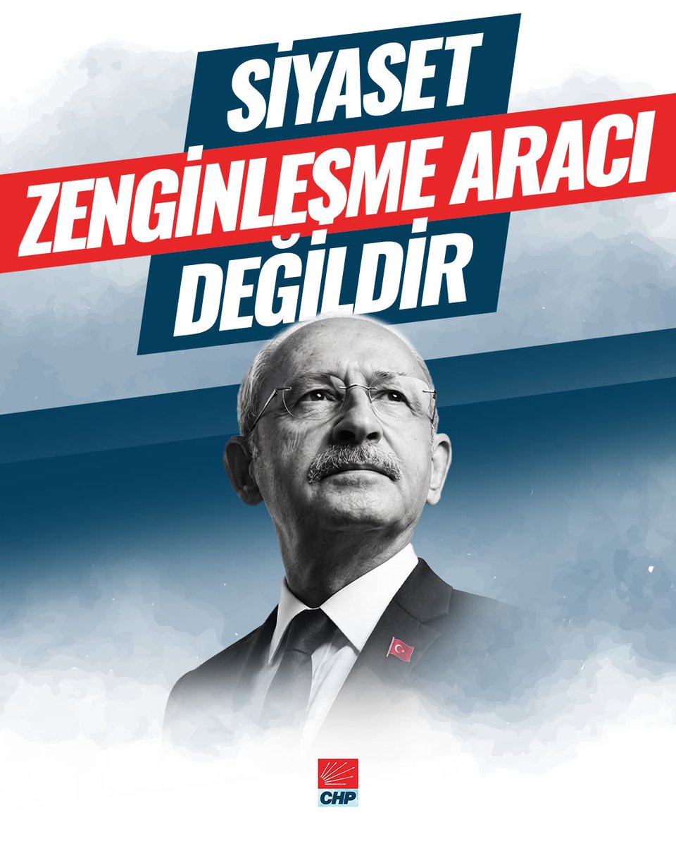 ankarachpil's tweet photo. Genel Başkanımız Kemal Kılıçdaroğlu:

“Siyaset zenginleşme aracı değildir.” https://t.co/Ljo5rcT9rJ