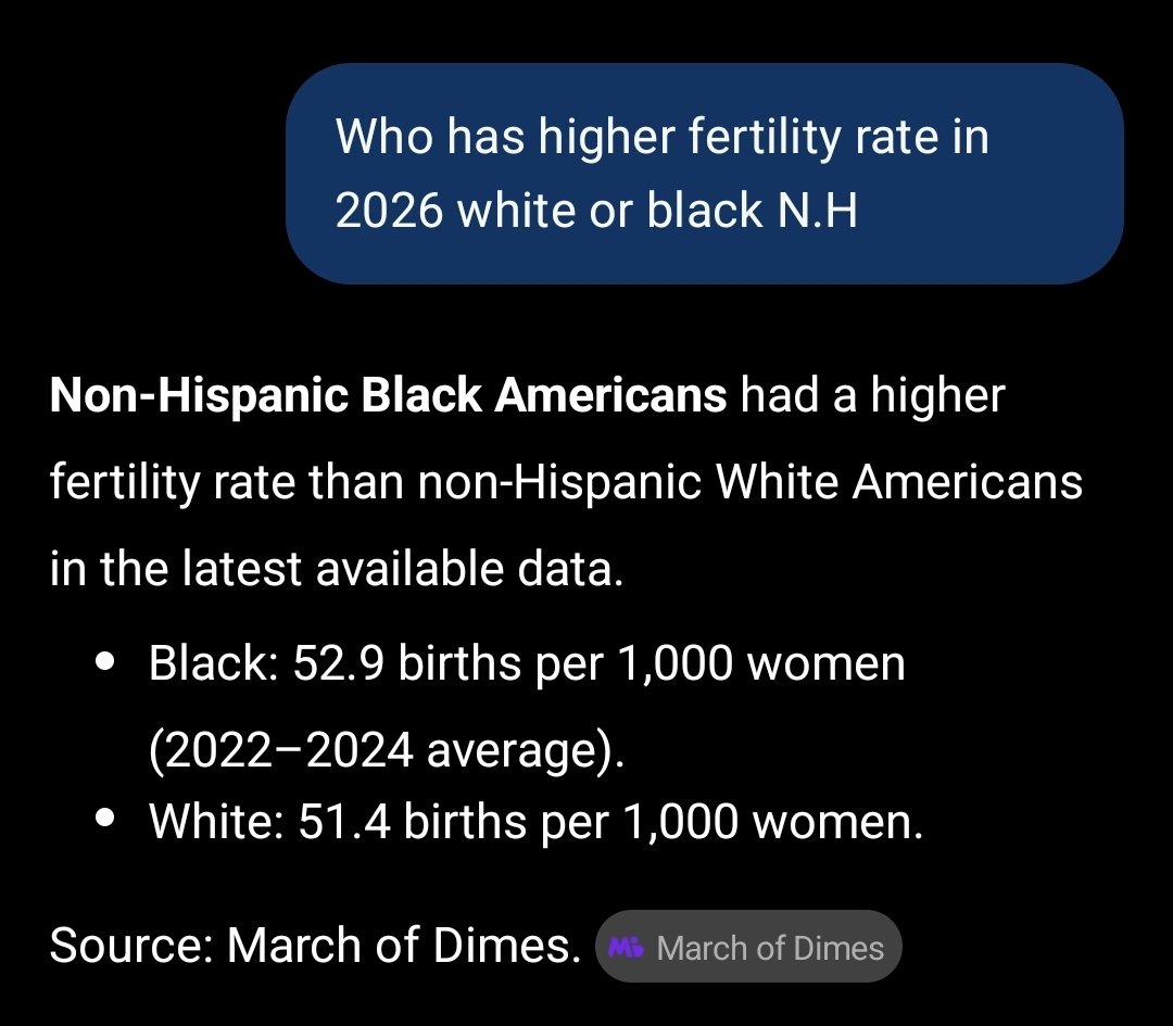 Claw1v's tweet photo. @glorbatrons @ghostdnachad Yea it is retard. Even google gets wrong info at times &amp; chatgpt is going through updates to improve it's search system retard. 2026 while you're majority of the population yet still has lower fertility rates than us... Fucking brutal🤣 your race is fucked &amp; beyond repair🔥 https://t.co/zGaOeWB4rs