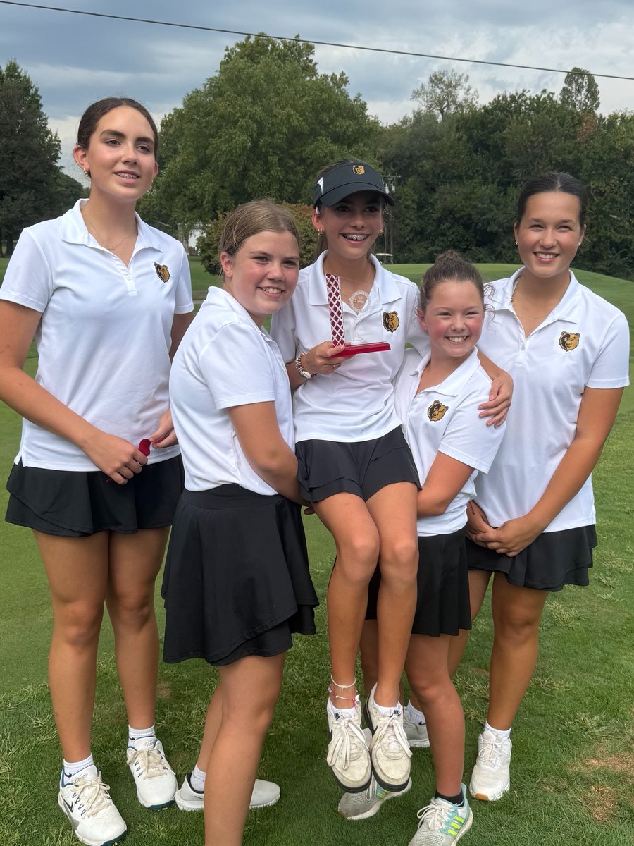 SMSGBAthletics's tweet photo. Congratulations to the Girls Golf team on winning Conference this past weekend at Thatcher Golf Course! 2026 Hoosier Legends Conference Champions! Way to go ladies! #girlsgolf #Champions https://t.co/MaWnla4IYE