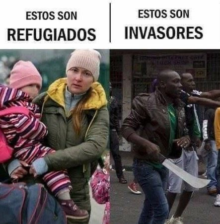 sse195129102's tweet photo. En #TEM21S un par de mamarrachos ("Sofia" y "Rafa") hacen el ridículo intentando blanquear la invasión de #Ceuta... y en el colmo de su estupidez, comparan a los refugiados ucranianos con el lumpen invasor africano que está destrozando la vida a los ceutíes: https://t.co/3IfJdvcsuW